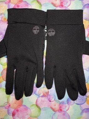 Timberland Men's S Black Synthetic Wrist Gloves Non-Slip Grip Logo Print